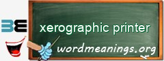 WordMeaning blackboard for xerographic printer